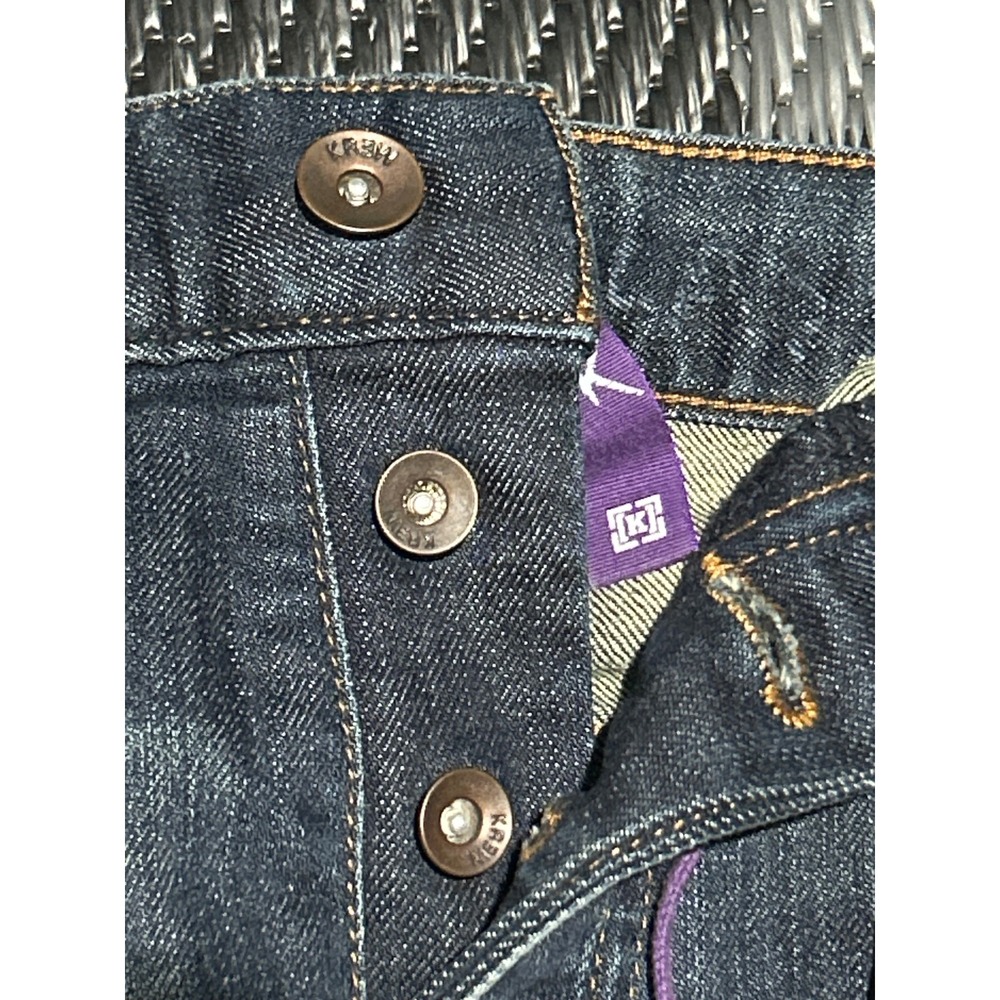 Krew Klassic TK Terry Kennedy Distressed Skate Jeans Dark Wash 36x32 - Picture 3 of 7